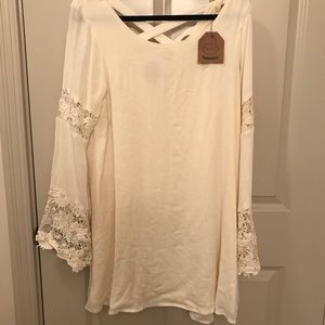 Cream back lace dress
